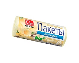 Мешки для мусора 30 л, ароматизированные, Ваниль, бежевые, в рулоне 20 шт., ПНД, 9 мкм, 560х530 мм, GRIFON Aroma, 101-020 V в Волгодонске