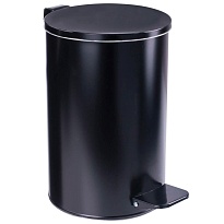 Ведро для мусора с педалью, усиленное, Титан, 10 л, черное, оцинкованная сталь в Волгодонске