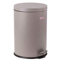 Ведро-контейнер для мусора (урна) с педалью LAIMA Classic, 20 л, серое, матовое, металл, со съемным внутренним ведром в Волгодонске
