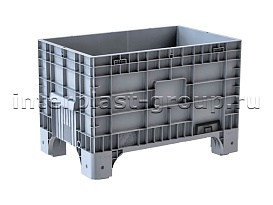 Контейнер iBox сплошной на ножках с пробкой серый в Волгодонске