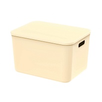 Ящик пластиковый вкладываемый бежевый 410х305х245 мм в Волгодонске Ящик пластиковый вкладываемый бежевый 410х305х245 мм в Волгодонске