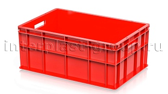 Ящик для молока, мяса, овощей и фруктов сплошной усиленный красный в Волгодонске