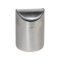 Урна для мусора 1,2 л настольная, с качающейся крышкой, нержавеющая сталь, матовая в Волгодонске
