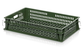 Ящик (лоток) для хлеба, овощей и фруктов перфорированный зеленый в Волгодонске Ящик (лоток) для хлеба, овощей и фруктов перфорированный зеленый в Волгодонске