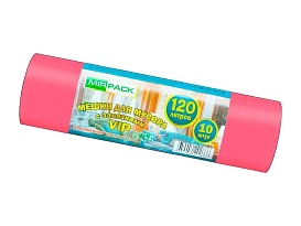 Мешки для мусора 120 л, с завязками, красные, в рулоне 10 шт., ПНД, 15 мкм, 800х750 мм, VIP, Z12010red в Волгодонске Мешки для мусора 120 л, с завязками, красные, в рулоне 10 шт., ПНД, 15 мкм, 800х750 мм, VIP, Z12010red в Волгодонске