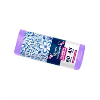 Мешки для мусора 60 л, сиреневые, в рулоне 45 шт., ПНД, 8 мкм, 700х600 мм, Узоры Чистоты, МУ4244 (МН 60-45сир) в Волгодонске Мешки для мусора 60 л, сиреневые, в рулоне 45 шт., ПНД, 8 мкм, 700х600 мм, Узоры Чистоты, МУ4244 (МН 60-45сир) в Волгодонске