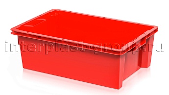 Ящик универсальный для овощей, фруктов и хлеба сплошной красный в Волгодонске Ящик универсальный для овощей, фруктов и хлеба сплошной красный в Волгодонске