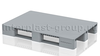 Поддон пластиковый сплошной (усилен 1 трубой) без бортиков серый в Волгодонске