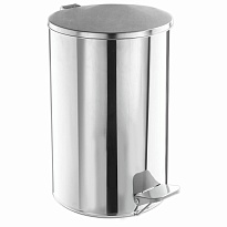 Ведро для мусора с педалью, усиленное, Титан, 20 л, кольцо под мешок, нержавеющая сталь, хром в Волгодонске Ведро для мусора с педалью, усиленное, Титан, 20 л, кольцо под мешок, нержавеющая сталь, хром в Волгодонске