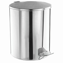 Ведро для мусора с педалью, усиленное, ТИТАН, 7 л, кольцо под мешок, нержавеющая сталь, хром в Волгодонске Ведро для мусора с педалью, усиленное, ТИТАН, 7 л, кольцо под мешок, нержавеющая сталь, хром в Волгодонске