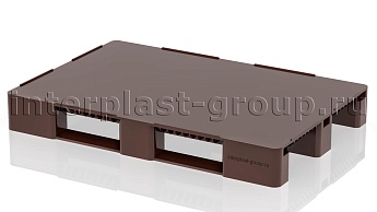 Поддон пластиковый сплошной с бортиками коричневый в Волгодонске