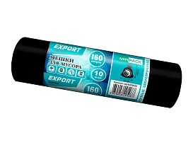 Мешки для мусора 160 л, ароматизированные, черные, в рулоне 10 шт., ПВД, 80 мкм, 1100х930 мм, EXPORT, exp16010142 в Волгодонске Мешки для мусора 160 л, ароматизированные, черные, в рулоне 10 шт., ПВД, 80 мкм, 1100х930 мм, EXPORT, exp16010142 в Волгодонске