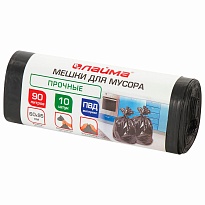 Мешки для мусора 90 л, черные, в рулоне 10 шт., ПВД, 25 мкм, 950х600 мм, LAIMA, 605332 в Волгодонске Мешки для мусора 90 л, черные, в рулоне 10 шт., ПВД, 25 мкм, 950х600 мм, LAIMA, 605332 в Волгодонске