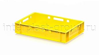Ящик для мяса и колбасных изделий Е-1 желтый в Волгодонске Ящик для мяса и колбасных изделий Е-1 желтый в Волгодонске