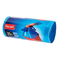 Мешки для мусора 35 л, с ушками, синие, в рулоне 30 шт., ПНД, 10,5 мкм, 640х500 мм, PACLAN Multitop, 600819 в Волгодонске