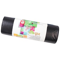 Мешки для мусора 220 л, черные, в рулоне 10 шт., ПВД, 29 мкм, 1100х830 мм, Концепция Быта ЭкоДом, 604924 в Волгодонске