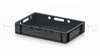 Ящик для мяса и колбасных изделий Е-1 темно-серый в Волгодонске Ящик для мяса и колбасных изделий Е-1 темно-серый в Волгодонске