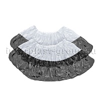 Бахилы бело-черные 1000 шт (500 пар), 48 мкм, двойная подошва, с одной резинкой, Эконом+ в Волгодонске Бахилы бело-черные 1000 шт (500 пар), 48 мкм, двойная подошва, с одной резинкой, Эконом+ в Волгодонске