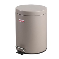 Ведро-контейнер для мусора (урна) с педалью LAIMA Classic, 5 л, серое, матовое, металл, со съемным внутренним ведром в Волгодонске